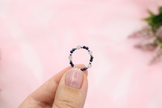 Pierścionek Mist | lapis lazuli i labradoryt