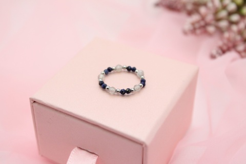 Pierścionek Mist | lapis lazuli i labradoryt
