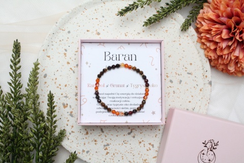 Baran | bransoletka zodiakalna na gumce