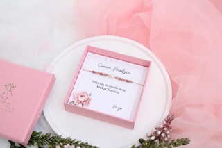 Podziękowanie dla Matki Chrzestnej - bransoletka Pinky Swear z dedykacją