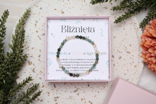 Bliźnięta | bransoletka zodiakalna na gumce