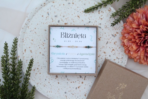 Bliźnięta | bransoletka zodiakana na nici