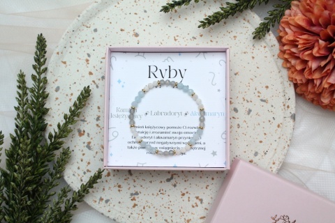 Ryby | bransoletka zodiakalna na gumce