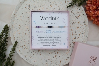 Wodnik | bransoletka zodiakana na nici