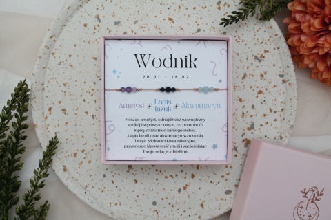 Wodnik | bransoletka zodiakana na nici