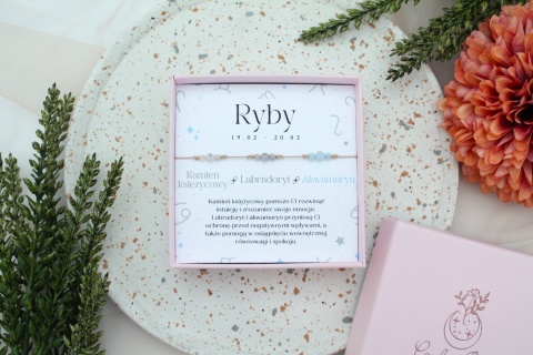 Ryby | bransoletka zodiakana na nici