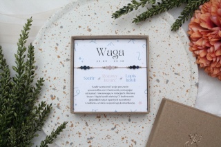 Waga | bransoletka zodiakana na nici