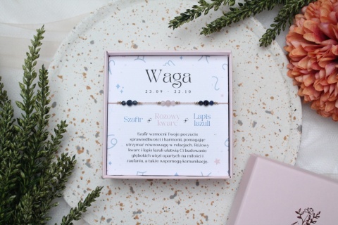 Waga | bransoletka zodiakana na nici