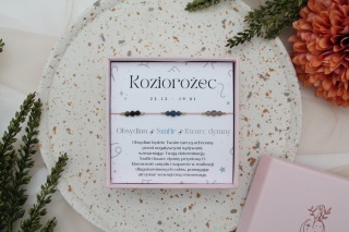 Koziorożec | bransoletka zodiakana na nici
