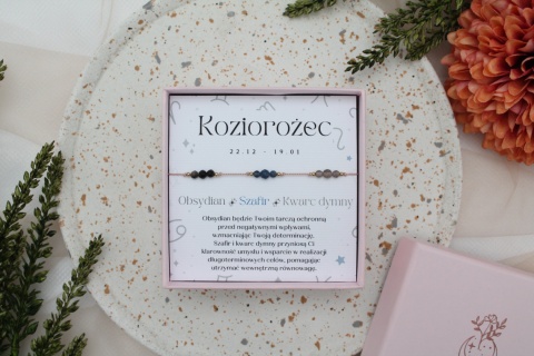 Koziorożec | bransoletka zodiakana na nici