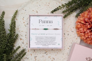 Panna | bransoletka zodiakana na nici