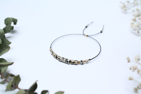 Zestaw prezentowy dla Mamy – bransoletka Dalmatian z dedykacją