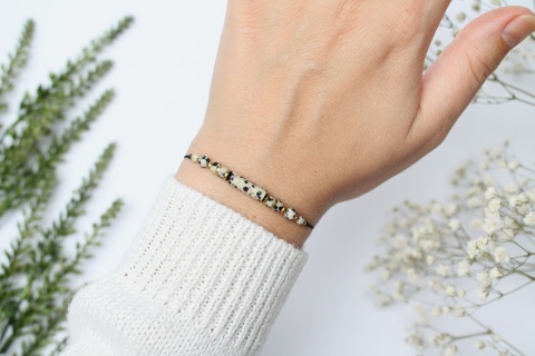 Zestaw prezentowy dla Mamy – bransoletka Dalmatian z dedykacją