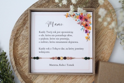 Zestaw prezentowy dla Mamy – bransoletka Autumn z dedykacją