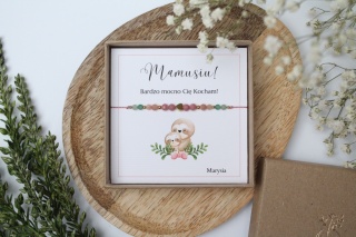 Zestaw prezentowy dla Mamy – bransoletka Magnolia z dedykacją