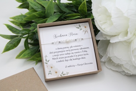 Bransoletka Pure prezent na Pierwszą Komunię od Chrzestnej