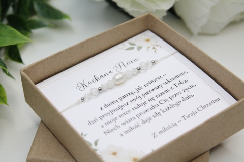 Bransoletka Pure prezent na Pierwszą Komunię od Chrzestnej