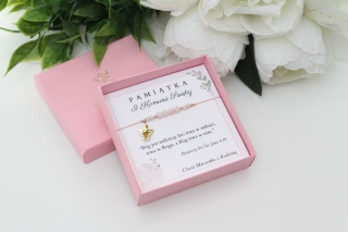 Pamiątka Pierwszej Komunii Świętej - Bransoletka Agnel z dedykacją