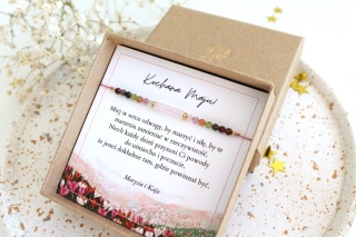 Bransoletka Wrzosowisko prezent urodzinowy z personalizowanymi życzeniami