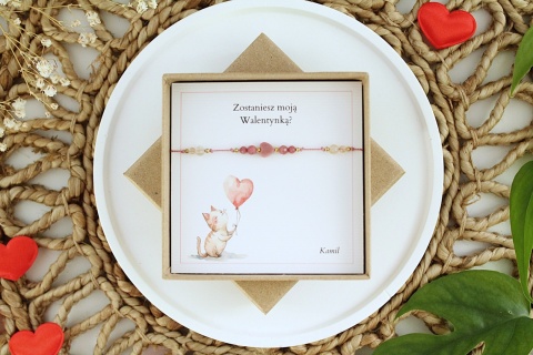 Zostaniesz moją Walentynką? Bransoletka na Walentynki dla niej