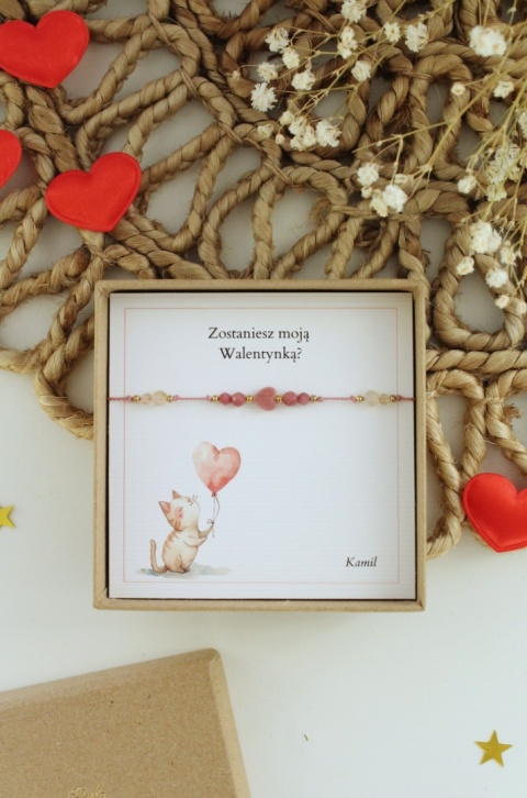 Zostaniesz moją Walentynką? Bransoletka na Walentynki dla niej