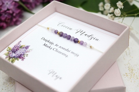 Bransoletka Lavender Haze | Podziękowanie dla Matki Chrzestnej