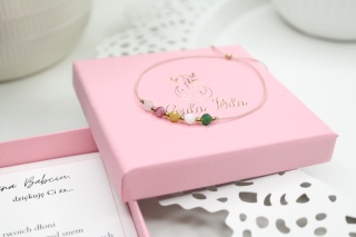 Prezent na Dzień Babci – bransoletka Flowers z personalizowaną dedykacją