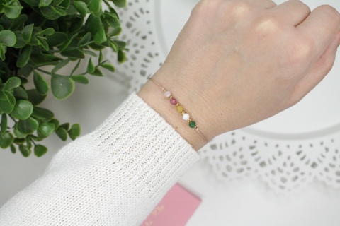 Prezent na Dzień Babci – bransoletka Flowers z personalizowaną dedykacją