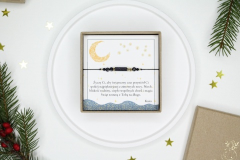 Prezent na Gwiazdkę – bransoletka Night z personalizowaną dedykacją