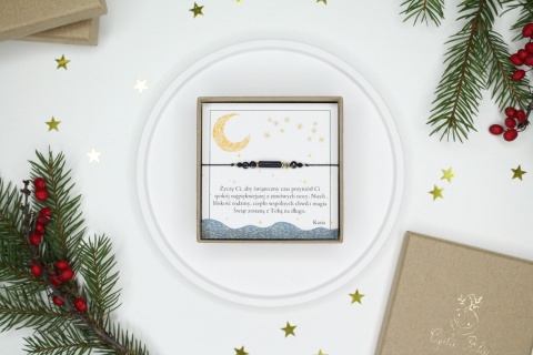 Prezent na Gwiazdkę – bransoletka Night z personalizowaną dedykacją