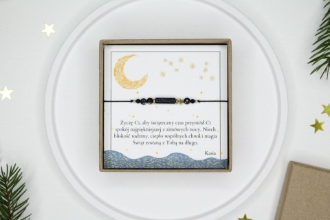 Prezent na Gwiazdkę – bransoletka Night z personalizowaną dedykacją