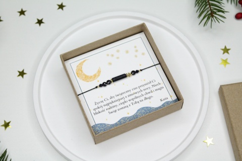 Prezent na Gwiazdkę – bransoletka Night z personalizowaną dedykacją