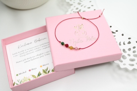 Prezent dla Babci bransoletka z imionami wnuków GrandHearts