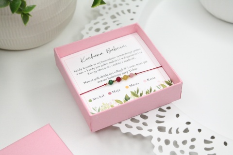 Prezent dla Babci bransoletka z imionami wnuków GrandHearts