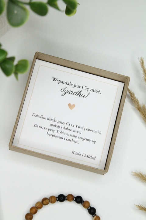 Prezent na Dzień Dziadka - bransoletka z dedykacją