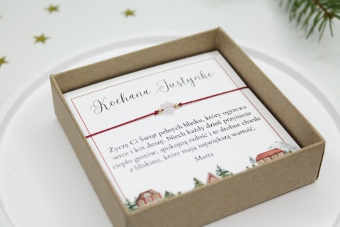 Prezent pod choinkę – bransoletka Star z personalizowaną dedykacją