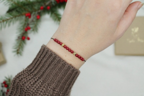 Prezent dla Babci – bransoletka Wine z personalizowaną dedykacją