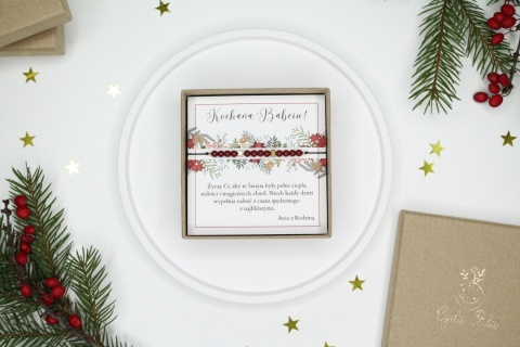 Prezent dla Babci – bransoletka Wine z personalizowaną dedykacją