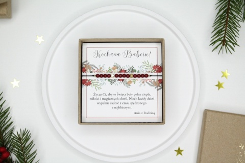 Prezent dla Babci – bransoletka Wine z personalizowaną dedykacją