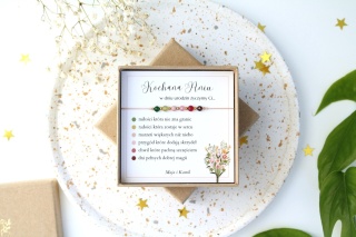 Bransoletka Bukiet Życzeń prezent z dedykacją na urodziny