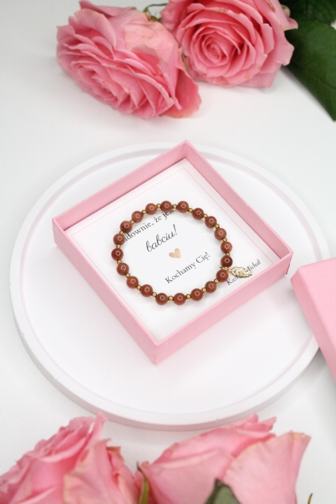 Zestaw prezentowy bransoletki dla Babci i Dziadka z dedykacją