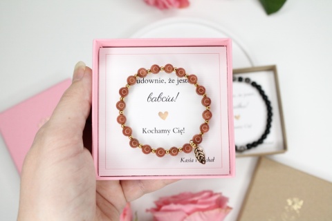 Zestaw prezentowy bransoletki dla Babci i Dziadka z dedykacją