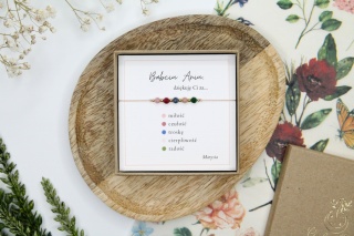 Zestaw prezentowy dla Babci – bransoletka Merci z dedykacją