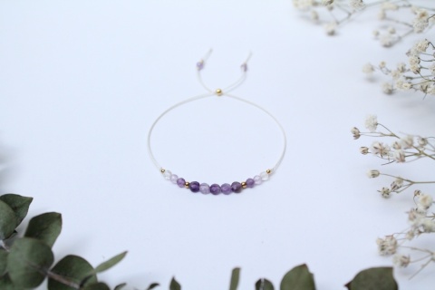 Zestaw prezentowy dla Mamy – bransoletka Lilac z dedykacją