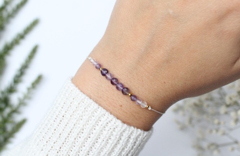 Zestaw prezentowy dla Mamy – bransoletka Lilac z dedykacją