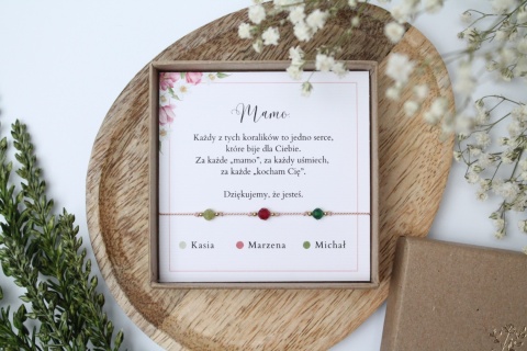 Zestaw prezentowy dla Mamy – bransoletka Hearts z dedykacją