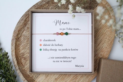 Zestaw prezentowy dla Mamy – bransoletka Just Like You z dedykacją