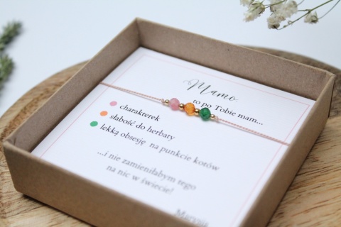 Zestaw prezentowy dla Mamy – bransoletka Just Like You z dedykacją