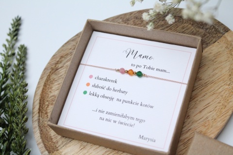 Zestaw prezentowy dla Mamy – bransoletka Just Like You z dedykacją