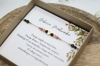 Zestaw prezentowy dla Babci – bransoletka Autumn z dedykacją